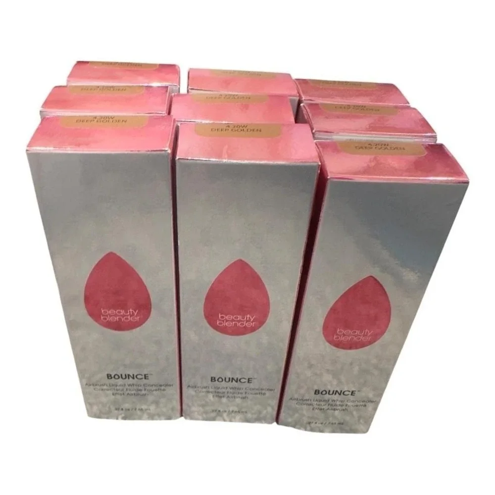Beautyblender Bounce Airbrush Liquid Whip Concealer 4.20W Deep Golden Lot of 9